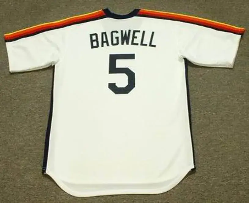 JEFF BAGWELL Houston Astros Majestic Cooperstown Throwback Baseball Jersey 