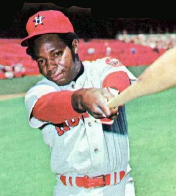 JIMMY WYNN Houston Astros 1971 Majestic Cooperstown Away Baseball Jersey 