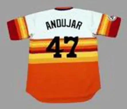 JOAQUIN ANDUJAR Houston Astros 1976 Majestic Cooperstown Home Baseball Jersey 