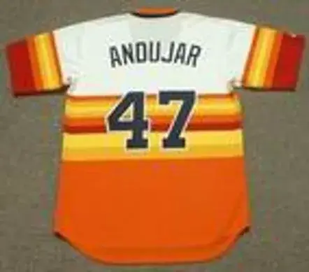 JOAQUIN ANDUJAR Houston Astros 1980 Majestic Cooperstown Throwback Baseball Jersey 