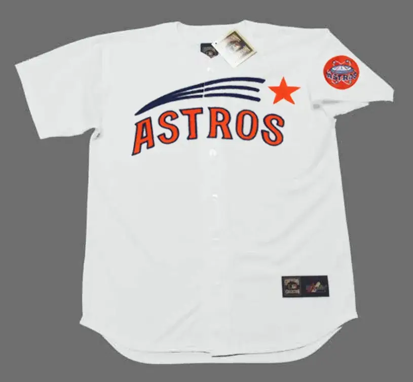 JOE MORGAN Houston Astros 1971 Majestic Cooperstown Home Baseball Jersey