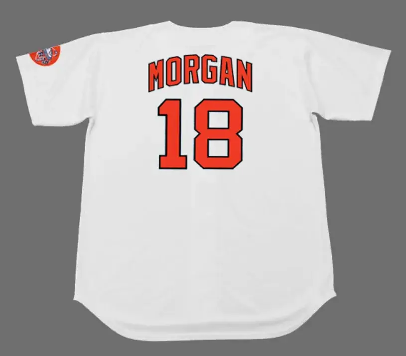 JOE MORGAN Houston Astros 1971 Majestic Cooperstown Home Baseball Jersey 
