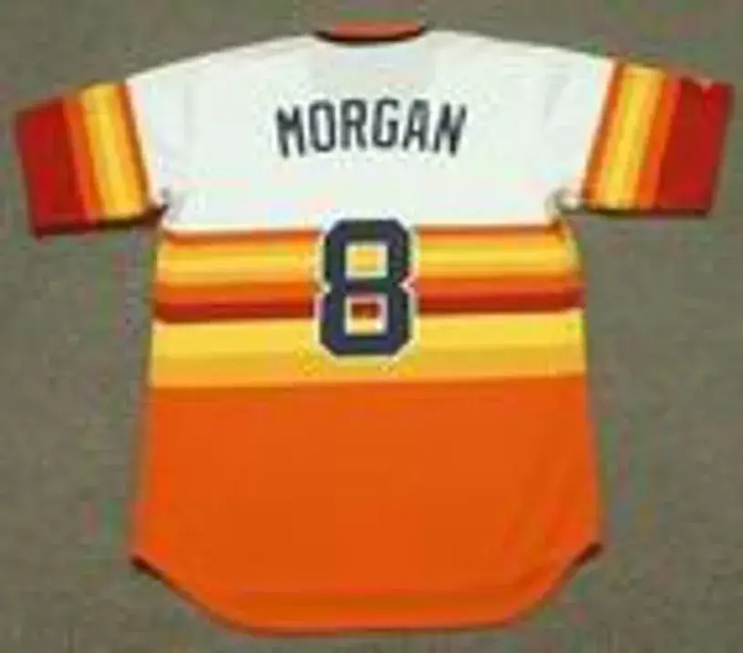 JOE MORGAN Houston Astros 1980 Majestic Cooperstown Throwback Baseball Jersey 