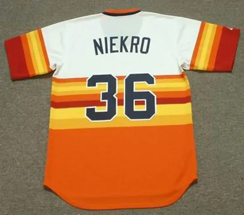 JOE NIEKRO Houston Astros 1980 Majestic Cooperstown Throwback Baseball Jersey 