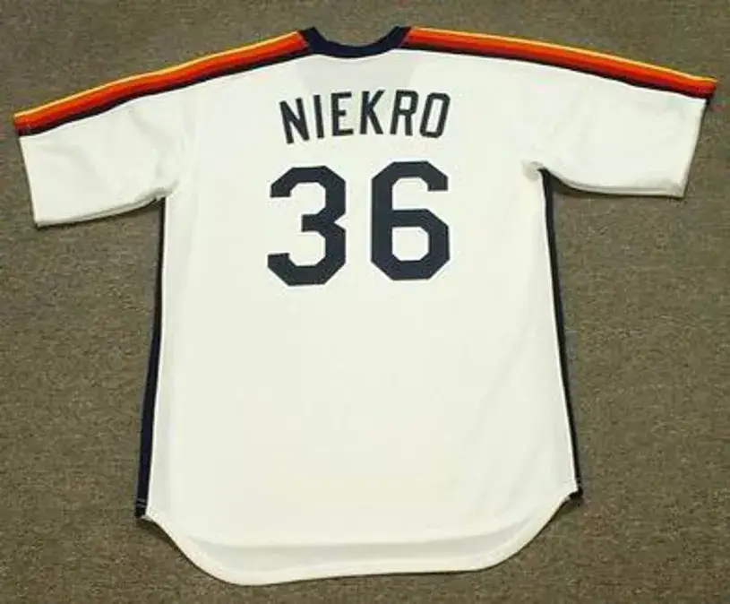 JOE NIEKRO Houston Astros 1984 Majestic Cooperstown Throwback Baseball Jersey 