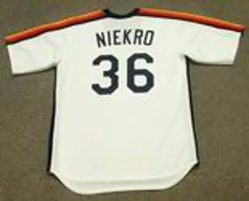 JOE NIEKRO Houston Astros 1984 Majestic Cooperstown Throwback Baseball Jersey 