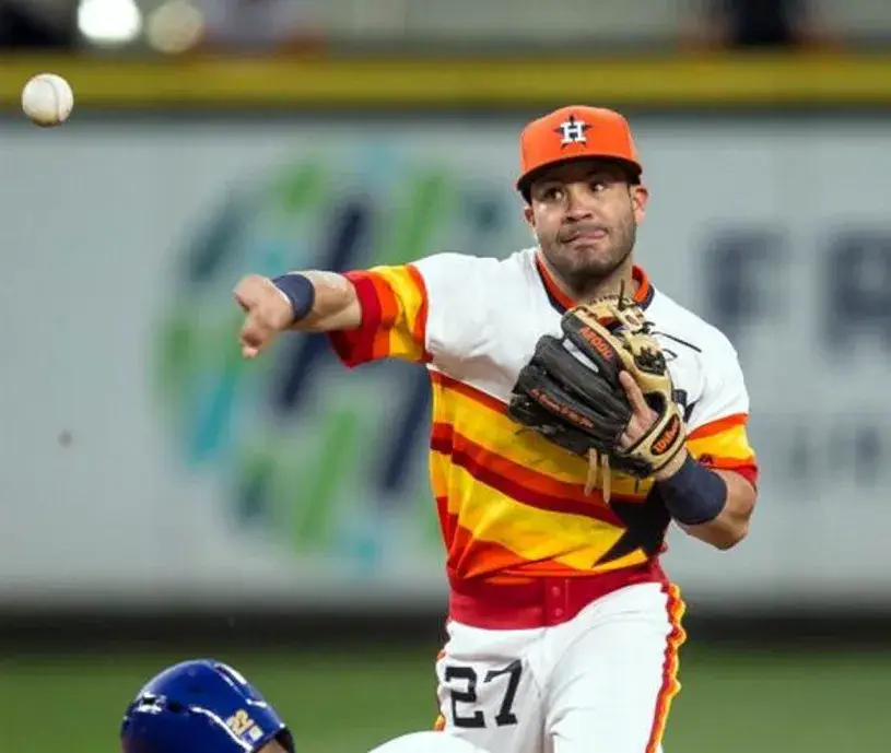 JOSE ALTUVE Houston Astros 1980’s Home Majestic Throwback Baseball Jersey 