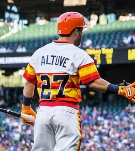 JOSE ALTUVE Houston Astros 1980’s Home Majestic Throwback Baseball Jersey 
