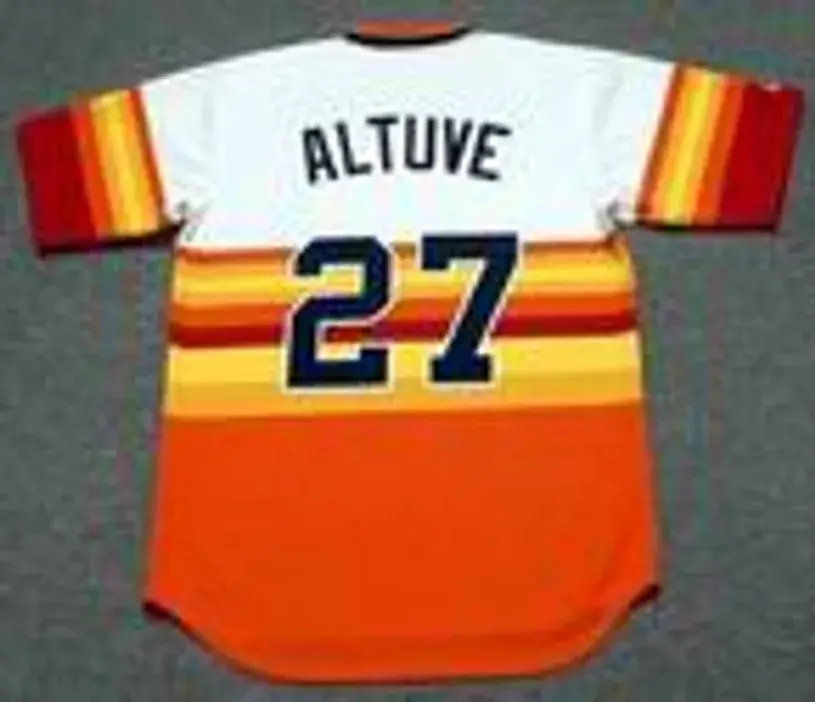 JOSE ALTUVE Houston Astros 1980’s Home Majestic Throwback Baseball Jersey 
