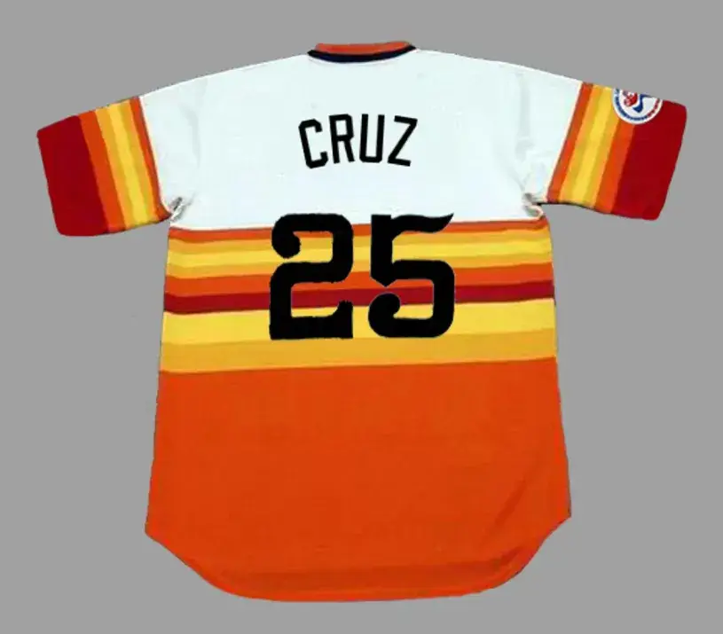 JOSE CRUZ Houston Astros 1976 Majestic Cooperstown Home Baseball Jersey 