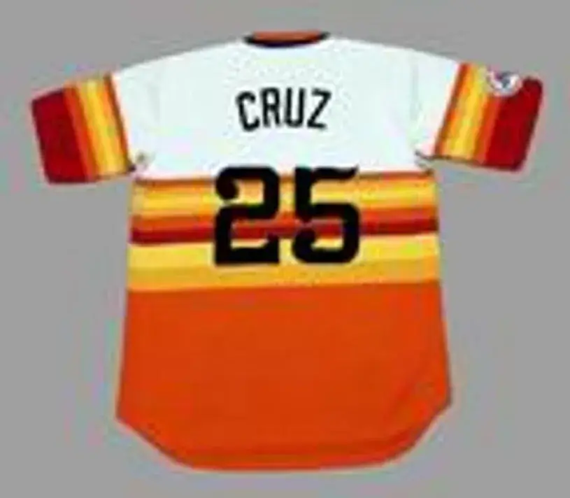 JOSE CRUZ Houston Astros 1976 Majestic Cooperstown Home Baseball Jersey 