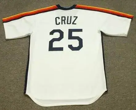 JOSE CRUZ Houston Astros 1986 Majestic Cooperstown Throwback Baseball Jersey 