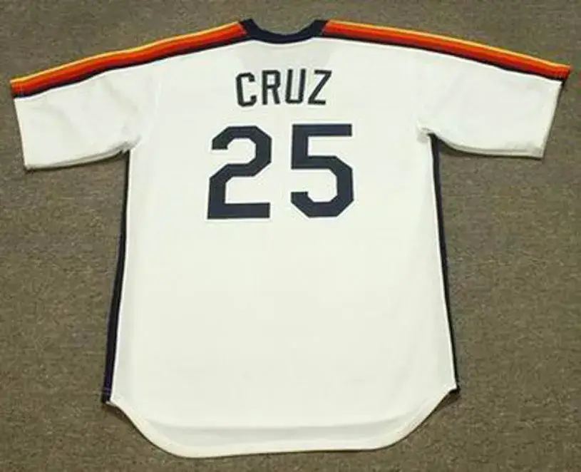 JOSE CRUZ Houston Astros 1986 Majestic Cooperstown Throwback Baseball Jersey 