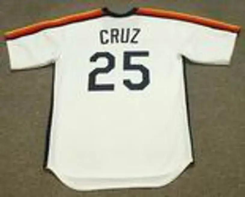 JOSE CRUZ Houston Astros 1986 Majestic Cooperstown Throwback Baseball Jersey 