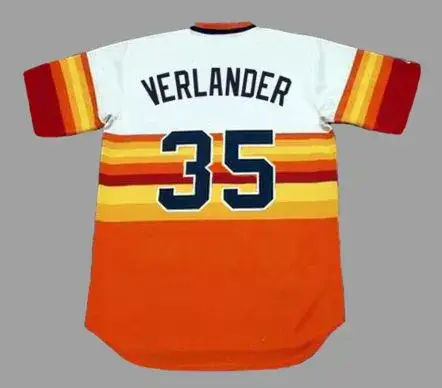 JUSTIN VERLANDER Houston Astros 1980’s Home Majestic Throwback Baseball Jersey 