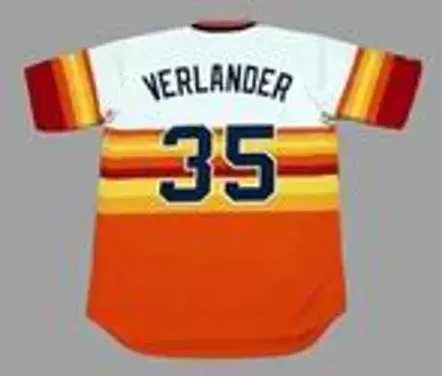 JUSTIN VERLANDER Houston Astros 1980’s Home Majestic Throwback Baseball Jersey 