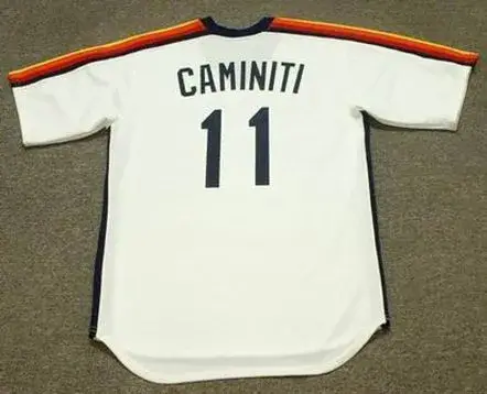 KEN CAMINITI Houston Astros 1988 Majestic Cooperstown Throwback Baseball Jersey 