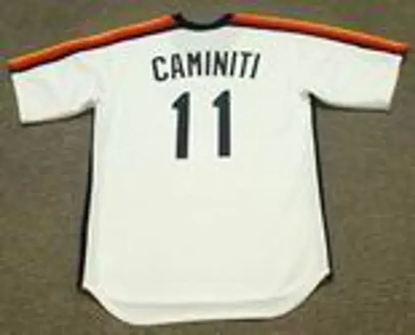 KEN CAMINITI Houston Astros 1988 Majestic Cooperstown Throwback Baseball Jersey 