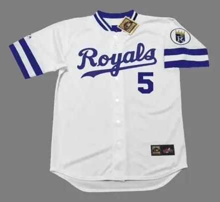GEORGE BRETT Kansas City Royals 1985 Majestic Throwback Home Baseball Jersey
