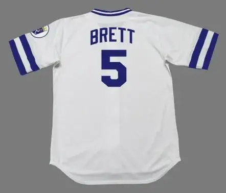 GEORGE BRETT Kansas City Royals 1985 Majestic Throwback Home Baseball Jersey 