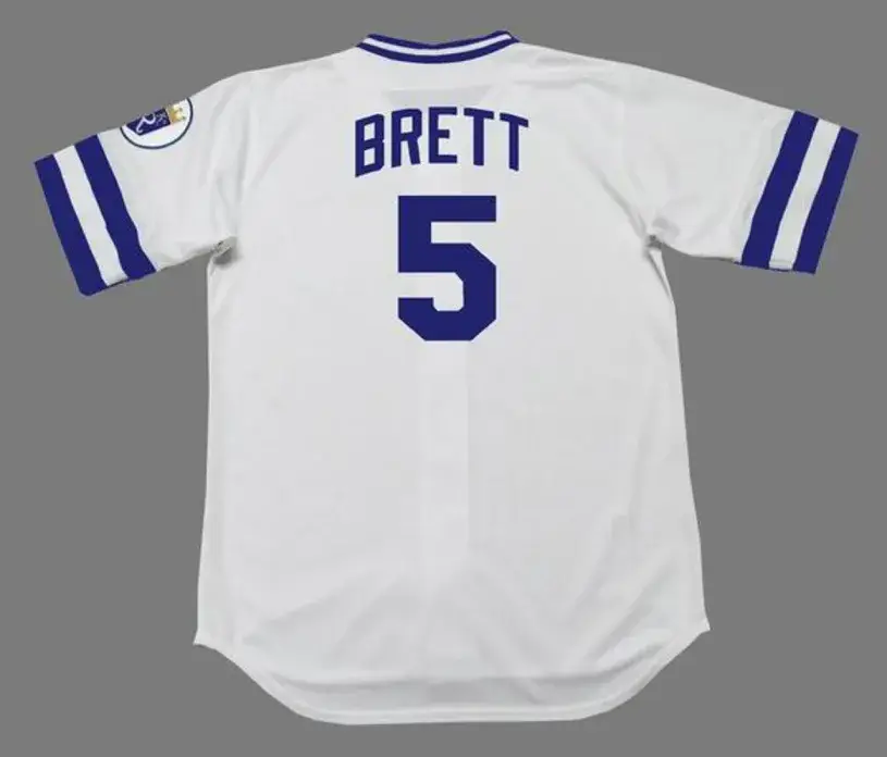 GEORGE BRETT Kansas City Royals 1985 Majestic Throwback Home Baseball Jersey 