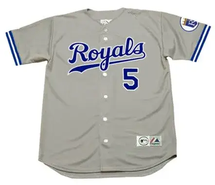 GEORGE BRETT Kansas City Royals 1992 Majestic Throwback Away Baseball Jersey