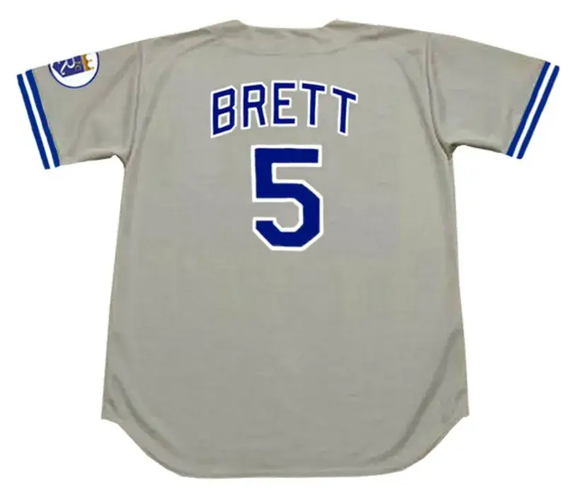 GEORGE BRETT Kansas City Royals 1992 Majestic Throwback Away Baseball Jersey 