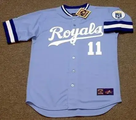 HAL McRAE Kansas City Royals 1985 Majestic Cooperstown Away Baseball Jersey