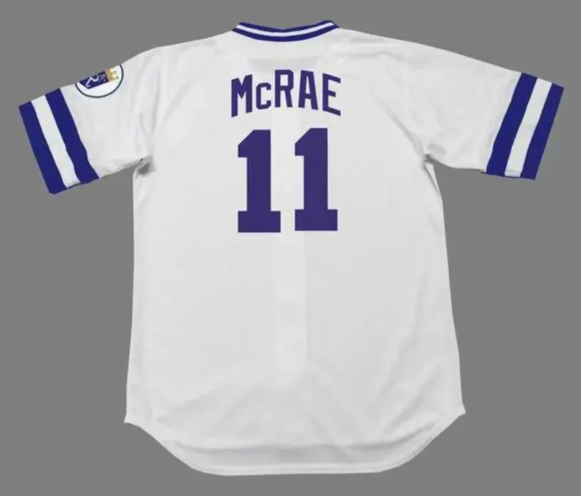 HAL McRAE Kansas City Royals 1985 Majestic Cooperstown Home Baseball Jersey 