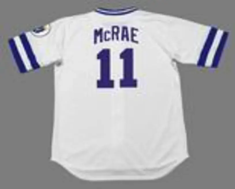 HAL McRAE Kansas City Royals 1985 Majestic Cooperstown Home Baseball Jersey 