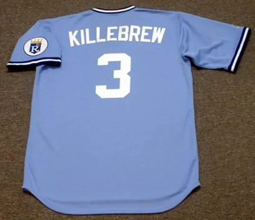 HARMON KILLEBREW Kansas City Royals 1975 Majestic Cooperstown Baseball Jersey 