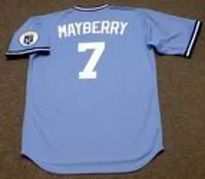JOHN MAYBERRY Kansas City Royals 1975 Majestic Cooperstown Throwback Baseball Jersey 