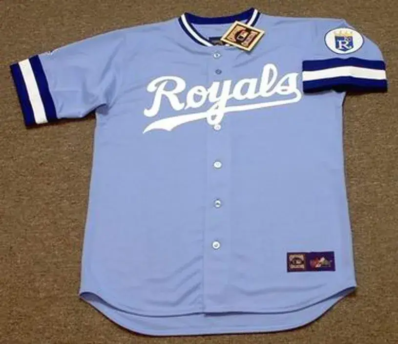 KANSAS CITY ROYALS 1980’s Majestic Cooperstown Throwback Away Baseball Jersey