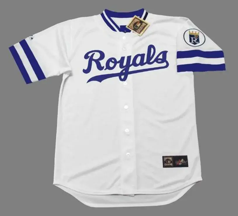 KANSAS CITY ROYALS 1980’s Majestic Cooperstown Throwback Home Baseball Jersey