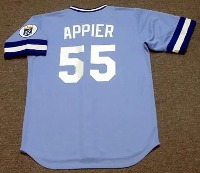 KEVIN APPIER Kansas City Royals 1989 Majestic Cooperstown Away Baseball Jersey 