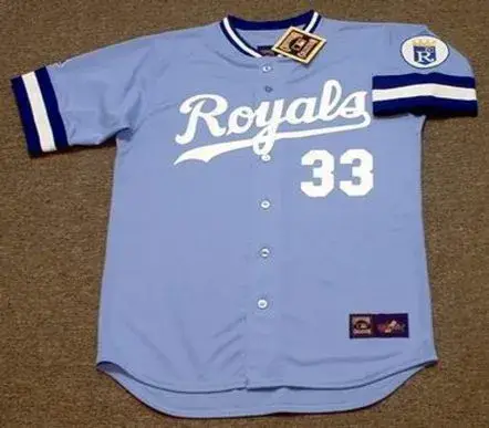 KEVIN SEITZER Kansas City Royals 1989 Majestic Cooperstown Away Baseball Jersey