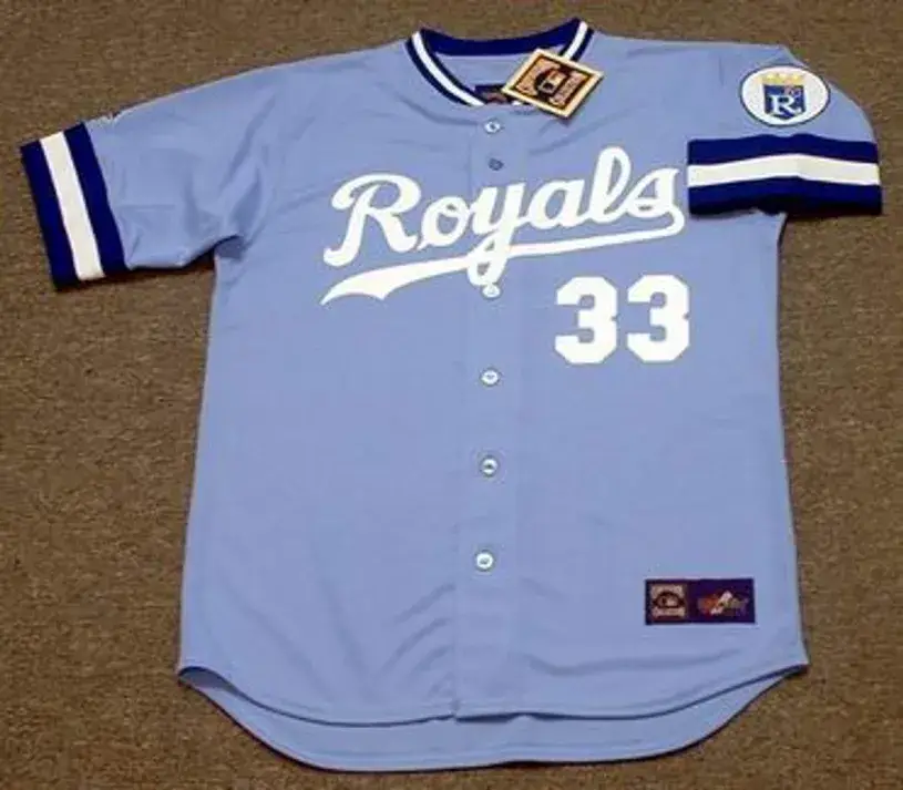 KEVIN SEITZER Kansas City Royals 1989 Majestic Cooperstown Away Baseball Jersey