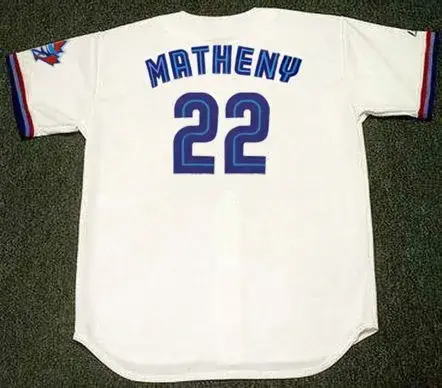MIKE MATHENY Toronto Blue Jays 1999 Majestic Throwback Home Baseball Jersey 