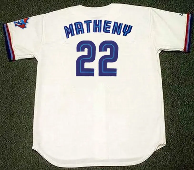 MIKE MATHENY Toronto Blue Jays 1999 Majestic Throwback Home Baseball Jersey 