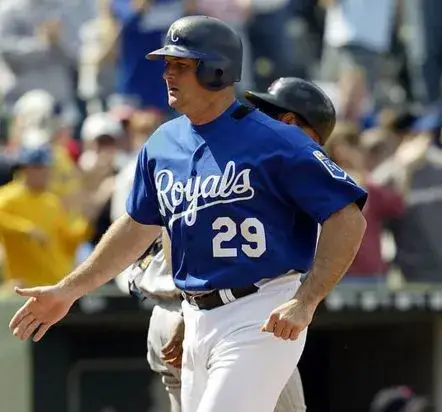 MIKE SWEENEY Kansas City Royals 2002 Alternate Majestic Throwback Baseball Jersey 