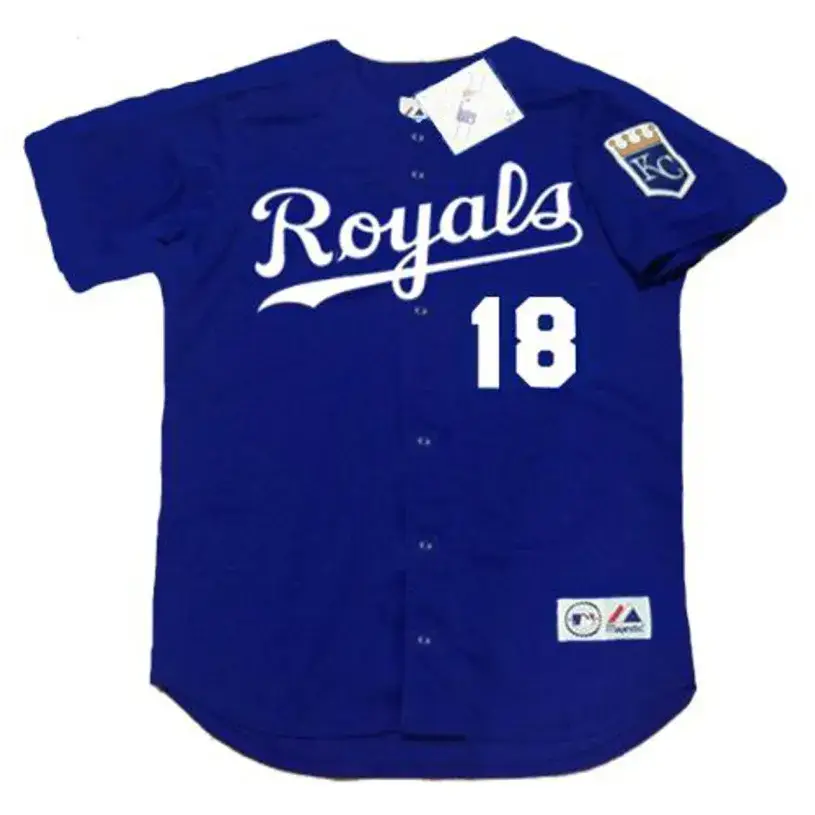 RAUL IBANEZ Kansas City Royals 2002 Alternate Majestic Throwback Baseball Jersey