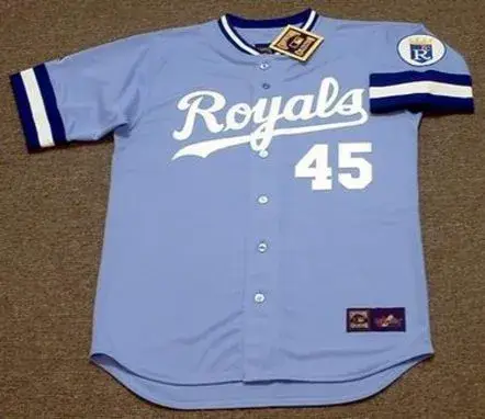 STEVE BALBONI Kansas City Royals 1985 Majestic Cooperstown Away Baseball Jersey
