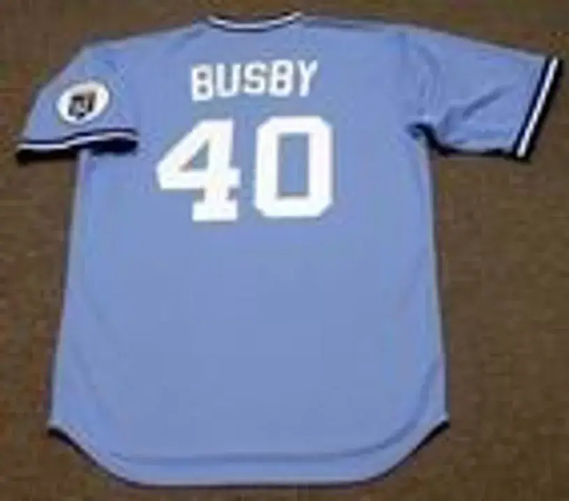 STEVE BUSBY Kansas City Royals 1980 Majestic Cooperstown Throwback Baseball Jersey 