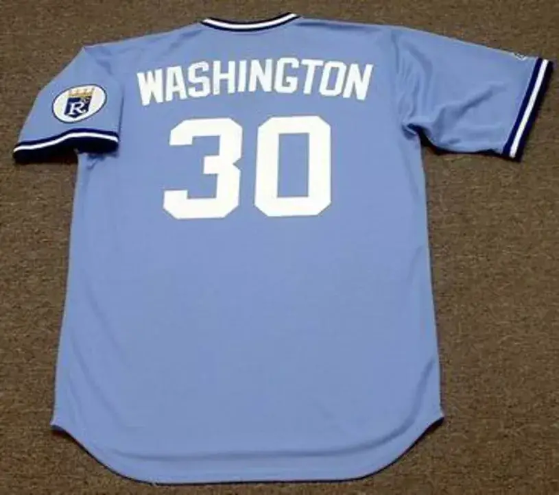 U.L. WASHINGTON Kansas City Royals 1980 Majestic Cooperstown Throwback Baseball Jersey 