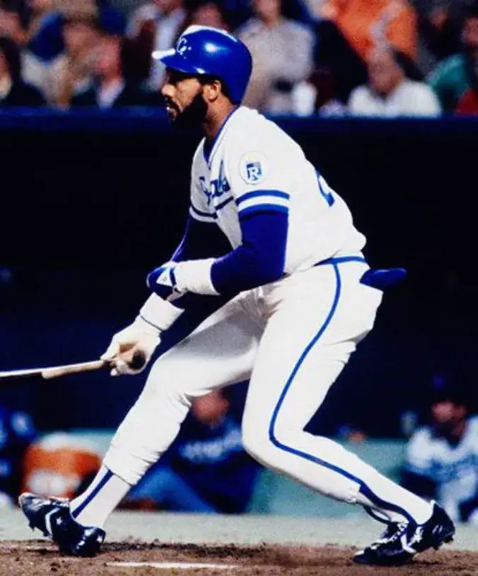 WILLIE AIKENS Kansas City Royals 1983 Majestic Cooperstown Home Baseball Jersey 