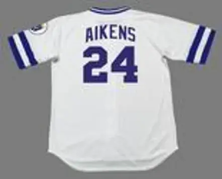 WILLIE AIKENS Kansas City Royals 1983 Majestic Cooperstown Home Baseball Jersey 