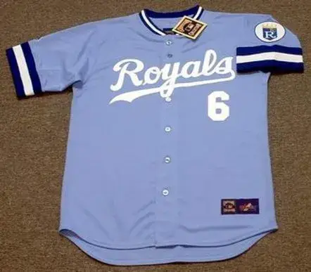 WILLIE WILSON Kansas City Royals 1985 Majestic Cooperstown Away Baseball Jersey