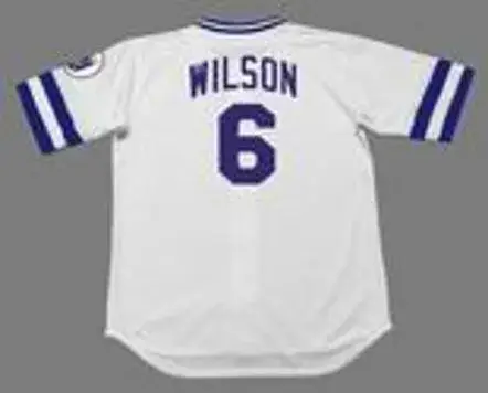 WILLIE WILSON Kansas City Royals 1985 Majestic Cooperstown Home Baseball Jersey 