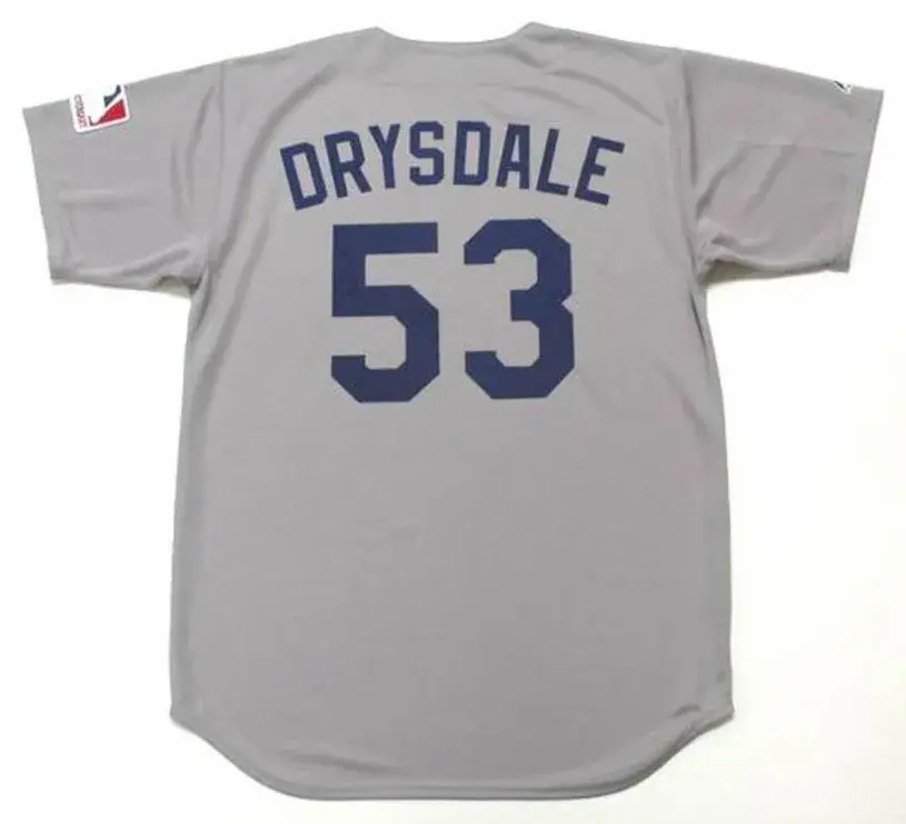 DON DRYSDALE Los Angeles Dodgers 1969 Away Majestic Throwback Baseball Jersey