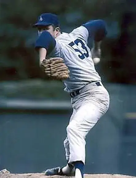 DON DRYSDALE Los Angeles Dodgers 1969 Away Majestic Throwback Baseball Jersey 